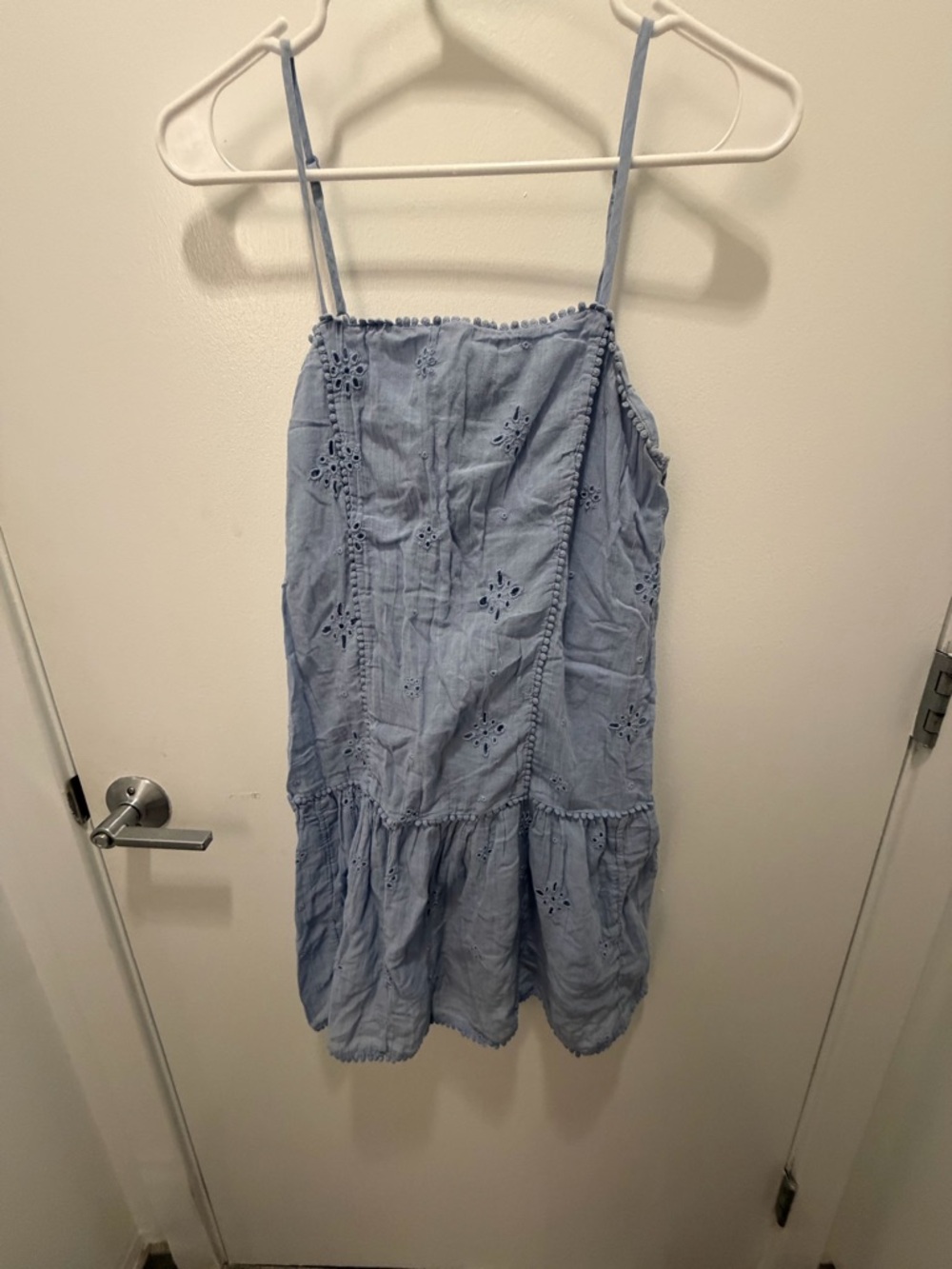 Aerie Light Blue Eyelet Dress